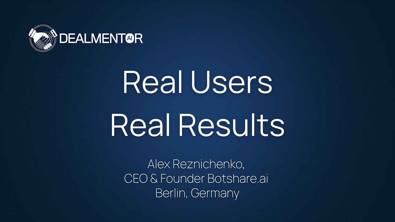 Video testimonial: Alex Reznichenko, Botshare.ai