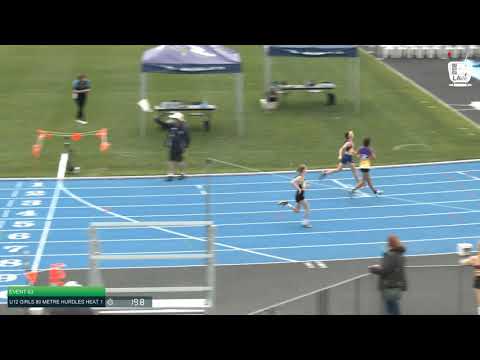 U12 Girls 80m Hurdles Heat 1: 2021 State Combined Events Championships // LAVicTV