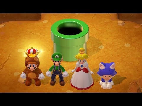 Super Mario 3D World 100% Walkthrough - World 4 (4 Players)