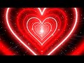 Heart Background ️Red Tunnel Heart Background Screensaver Video Effects Heart Lights Background