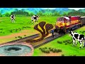 தண்டவாளங்களில் ஒரு பெரிய பாம்பு - Giant Snake Train Rescue - Tam