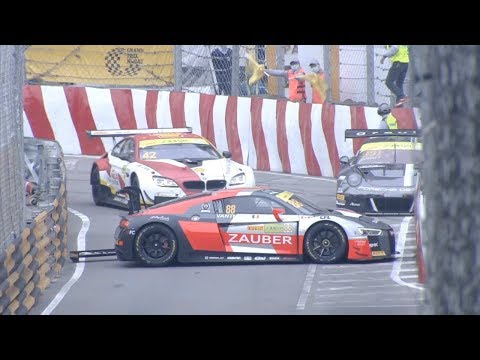 FIA GT World Cup 2018. FP1 Macau Grand Prix. ...Crashes