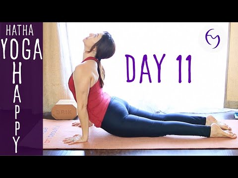 30 Minute Hatha Yoga Happiness: 4 locks and 4 keys Day 11 | Fightmaster Yoga Videos thumbnail