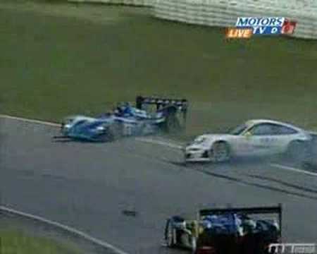 American Le mans series 2007 Mosport Race Johansson crashes
