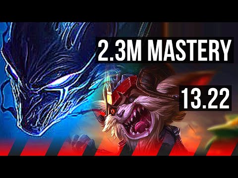 NOCTURNE vs KLED (TOP) | 13 solo kills, 2.3M mastery, 900+ games, Legendary | NA Master | 13.22