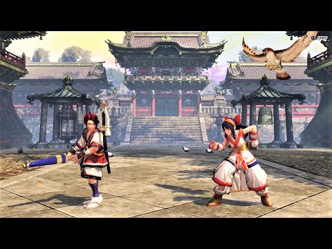 Hisame Shizumaru vs Nakoruru (Hardest AI) - Samurai Shodown