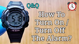 How To Turn On / Turn Off Alarm? | Q&Q Digital Sport Watch | Alarm Settings