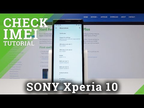How to Check IMEI in SONY Xperia 10 - Find IMEI Number Two Methods
