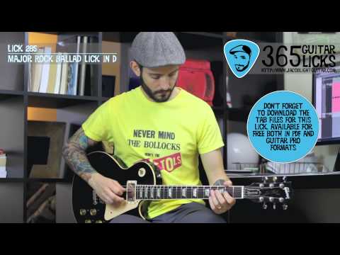 Lick 285/365 - Major Rock Ballad Lick in D | 365 Guitar Licks Project
