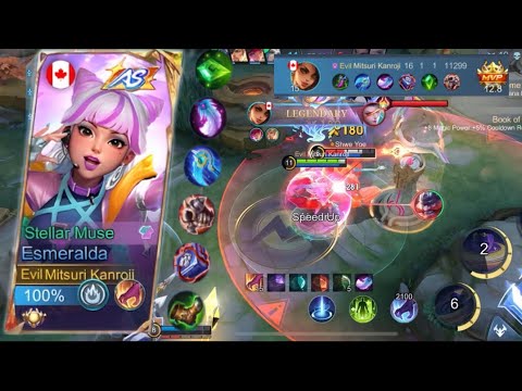 ESMERALDA HP GAMPLAY 🤩🤩SOLO RANK UP.MANIAC IN 4 MINUTES 😱😱😱INSANE BUILD