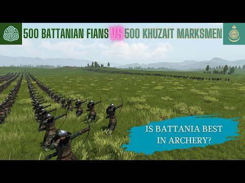 500 Battanian Fians vs. 500 Khuzait Marksmen ARE BATTANIAN ARCHERS BEST? #bannerlord