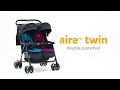 миниатюра 3 Видео о товаре Прогулочная коляска для двойни Joie Aire Twin, Nectar and Mineral / Серый / Бирюзовый / Розовый