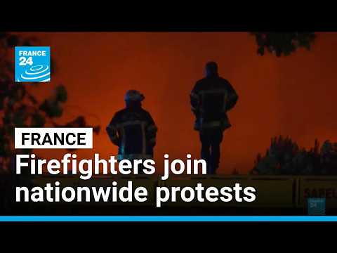 French firefighters join nationwide protests after devastating summer wildfires