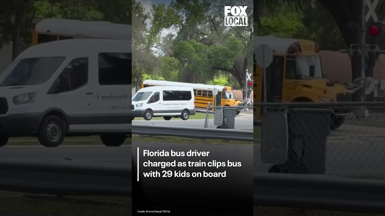 Former Florida school bus driver released on $30K bond after train crash with 29 students