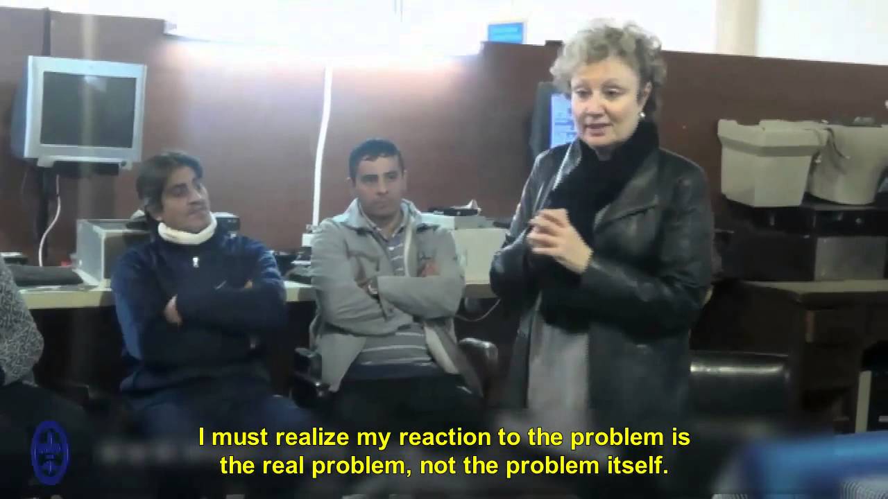 Ho’oponopono with Mabel Katz in a men’s prison in Argentina.
