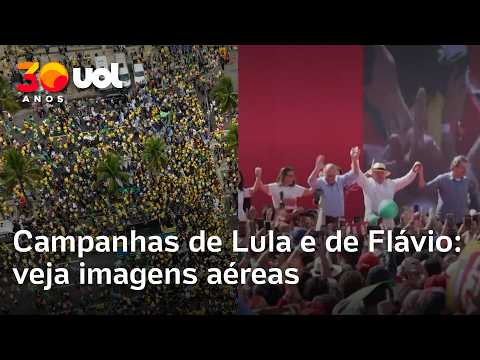 Ato de Flávio reúne 8,9 mil pessoas no Rio, estima USP/Cebrap; comício de Lula não teve medição