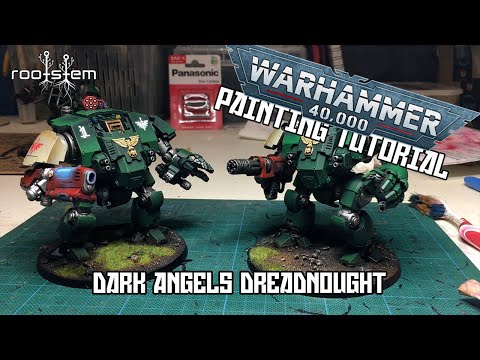 Painting A Dark Angels Dreadnought (Airbrush)
