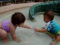 Danielle And Alden In The Kiddie Pool