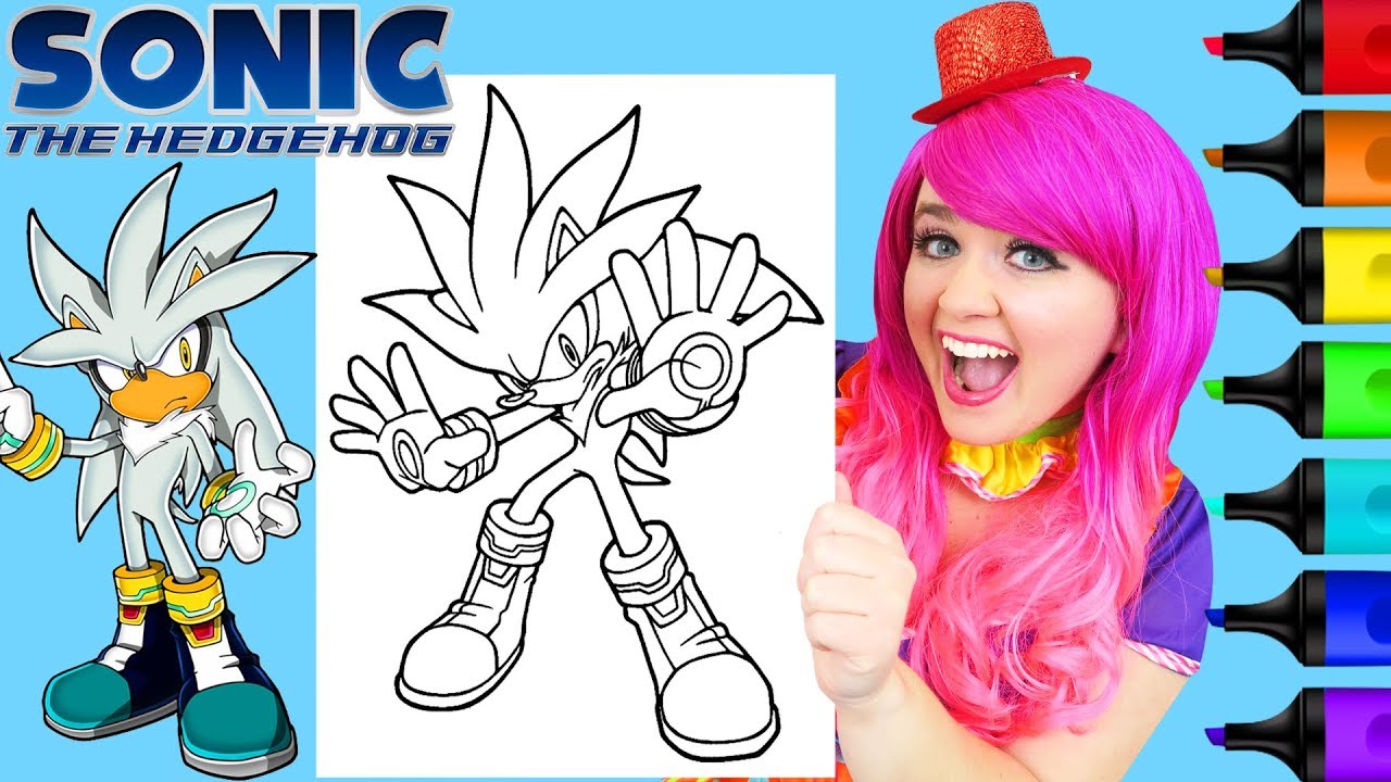 Coloring Silver The Hedgehog Sonic Coloring Page Prismacolor Markers | KiMMi THE CLOWN