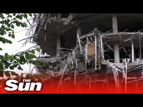 Russian rockets hit buildings in downtown Kharkiv