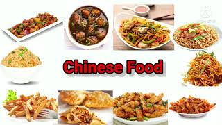 Chinese food items list | Chinese Food Items | Indo Chinese Items | Chinese items list #learnenglish