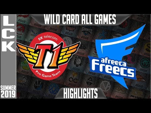 SKT vs AF Highlights ALL GAMES | LCK Summer 2019 Playoffs Wild Card | SK Telecom T1 vs Afreeca Freec
