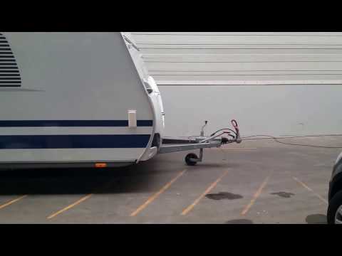 Hypercamp Prestige Mover an Dethleffs Camper 560 SK Wohnwagen - erste Fahrt nach der Montage