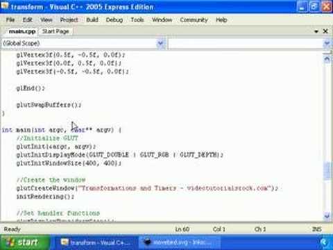 OpenGL Tutorial #2: Transformations and Timers, Part 2 of 2