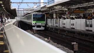 「手振れ注意・鉄道」山手線E２３１－５００ トウ535ｆ池袋駅停車
