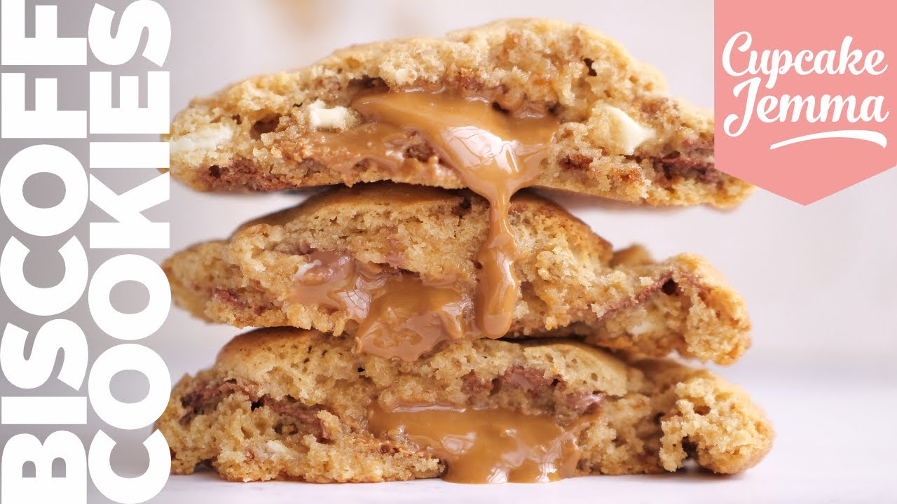 Biscoff FILLED New York Cookies The Secret to that OOZE The Cupcake Jemma Channel