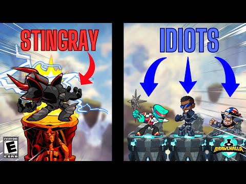 1 PRO V.S 3 IDIOTS! (FEAT. STINGRAY) (BRAWLHALLA)