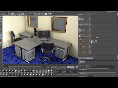 Cinema 4D Tutorial How to Create an Office Space 1 House Builder