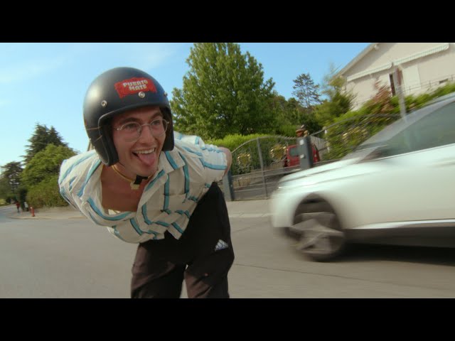 Surfing down a Swiss city