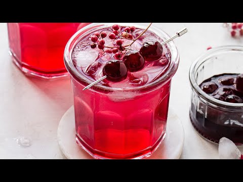 Cherry Gin Tonic (With Maraschino Cherries)