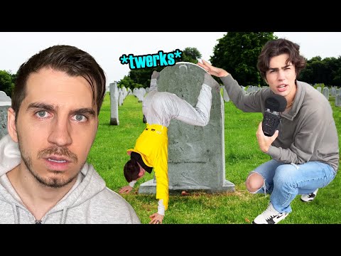 Respektloses TikTok-Friedhof-ASMR