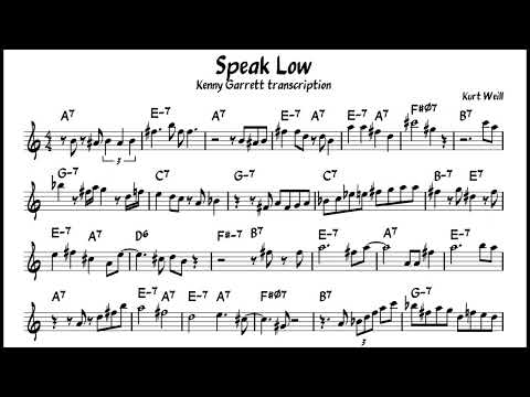 Speak Low - Kenny Garrett - Eb Alto Saxophone Transcription