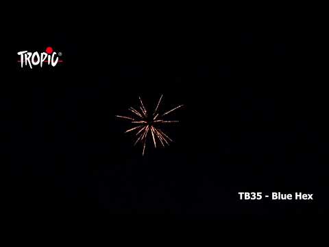 TB35 - Blue Hex - TROPIC Fireworks, Fajerwerki, Feuerwerk, Vuurwerk, Feu d'artifice