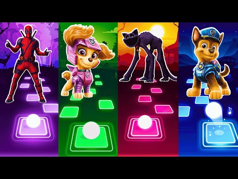 Deadpool 🆚 Skye 🆚 Cursed CatNap 🆚 Chase | Tiles Hop