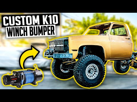 Supercharged 4x4 Squarebody Off Road Winch Fabrication! - Lifted Chevy K10 Ep. 5