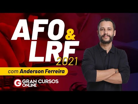 AFO e LRF 2021 Com Prof. Anderson Ferreira