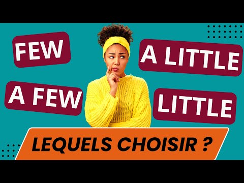 comment utiliser ; few ; a few ; little et a little en anglais ? (Grammaire)