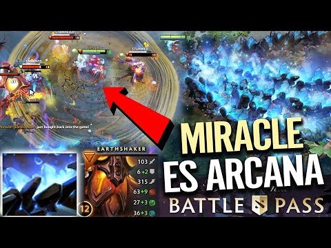 [Earth Shaker] NEW ARCANA !!! Miracle Go Hard 4 man Echo Slam - Dota 2