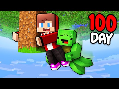 Mikey and JJ Survive 100 Days UPSIDE DOWN in Minecraft (Maizen)