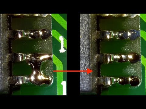 How to repair bridge and excess solder