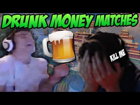 ME AND TRELLI DO DRUNK 1V1 MONEY MATCHES! STREAM HIGHLIGHTS!
