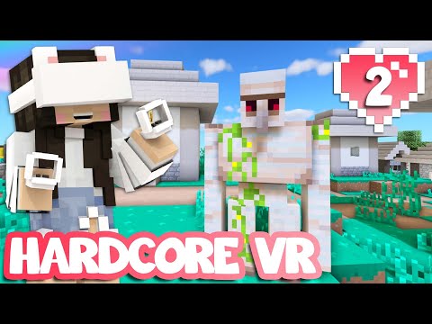 💙Let's Play Minecraft Hardcore VR! Almost Dying + Saving a Friend! Ep.2