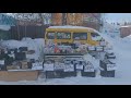 Russia Siberia Inverno Congelado Venda De Comida Na Rua Congelada