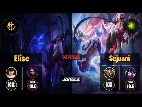 Clid ELISE (Jungle) [Conqueror] VS SEJUANI - Challenger KR Patch 10.6
