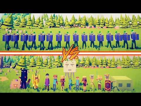 MINECRAFT TEAM vs PRESENT ELF TEAM - Totally Accurate Battle Simulator | TABS