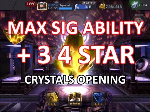 MARVEL Contest of Champions - Opening Crystals part 119 (max sig ability & 3 4star crystals)